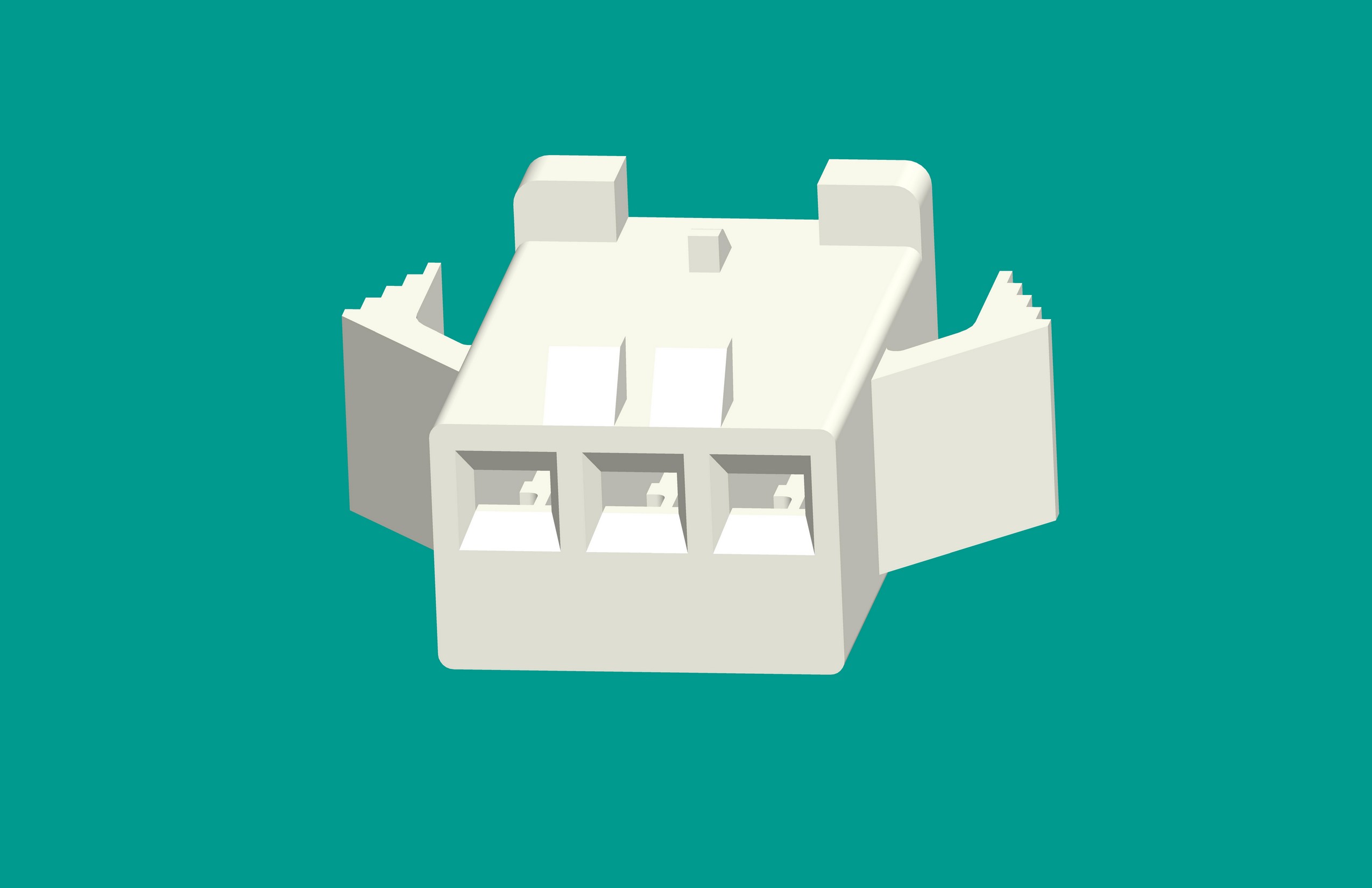 SMP-3孔塑殼C型白色